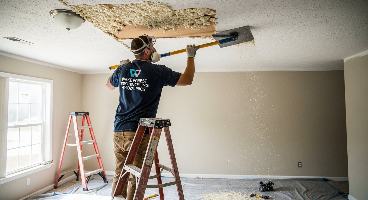 Ceiling remodeling crew at work