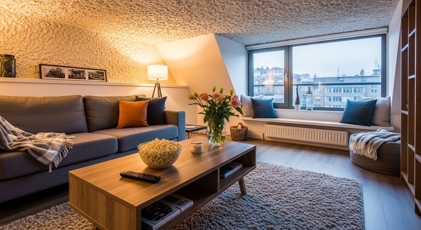 Popcorn Ceiling Falling Down in a home interior